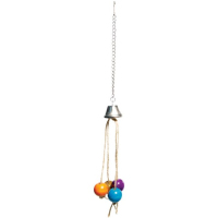 Triol Игрушка для птиц "Колокольчик с шариками", 200*50мм