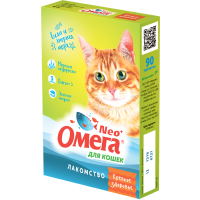 Омега Neo+ для кошек Морские водоросли/омега-3/зеленые мидии Крепкое здоровье 90 табл