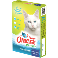Омега Neo+ для кошек биотин/омега-3/зеленые мидии Блестящая шерсть 90 табл