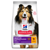 Hill's Science Plan Sensitive Stomach & Skin для взрослых собак всех пород, с курицей