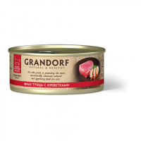 Grandorf Tuna & Prawn для кошек беззерновой, филе тунца с креветками, 70 г