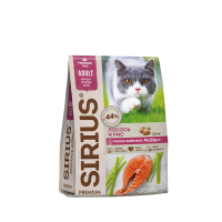 SIRIUS для взрослых кошек Лосось и рис 1 кг