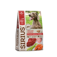 SIRIUS для взрослых собак Мясной рацион, 1 кг 